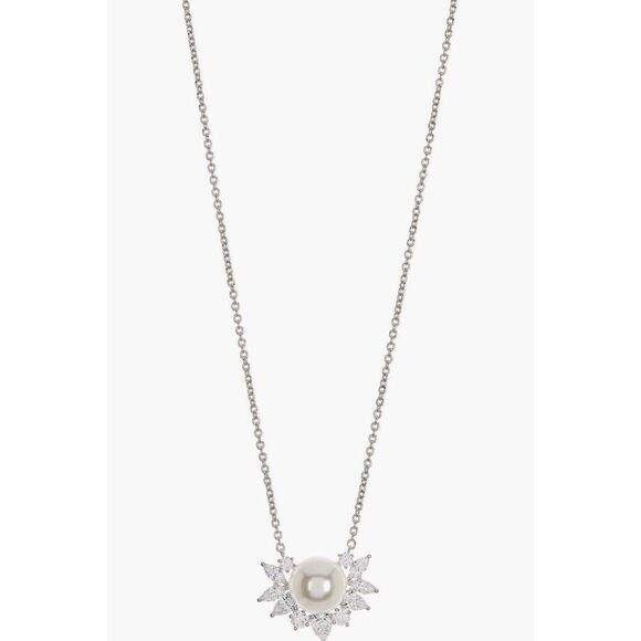 Nadri Nectar CZ Imitation Pearl Pendant Necklace - Picture 1 of 4